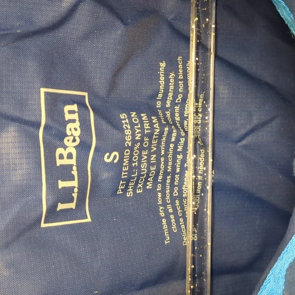 L.L. Bean Wind Breaker Rain Slicker Blue Size small - Picture 4 of 6